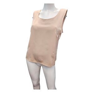 Notations Biege Blouse Womens SZ Medium Tank Sleeveless NEW TAGS